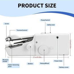 Mini Portable Handheld Cordless Sewing Machine Hand Held Clothes Stitching