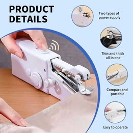 Mini Portable Handheld Cordless Sewing Machine Hand Held Clothes Stitching