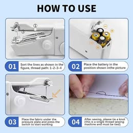 Mini Portable Handheld Cordless Sewing Machine Hand Held Clothes Stitching