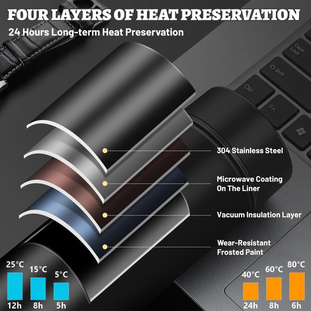 Stainless Steel Touch Screen Smart Water bottle 500ml