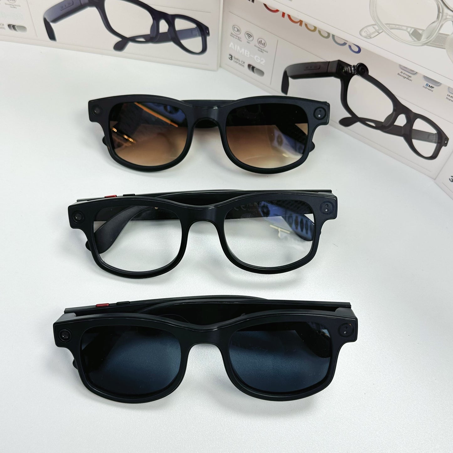 AI Glasses Smart Voice Video Audio Recording Bluetooth 8mp camera 800w pixels