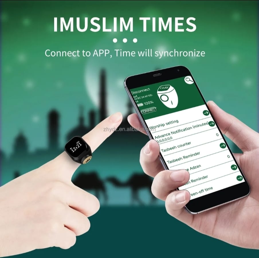 New Smart Zikr Ring Tally Counter Digital Tasbih For Muslims Prayers