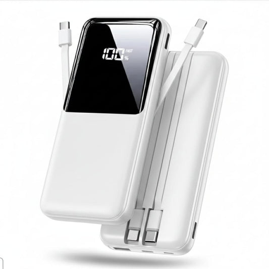 Power Bank Fast Charging 15000mAh With 2 Built In Cables