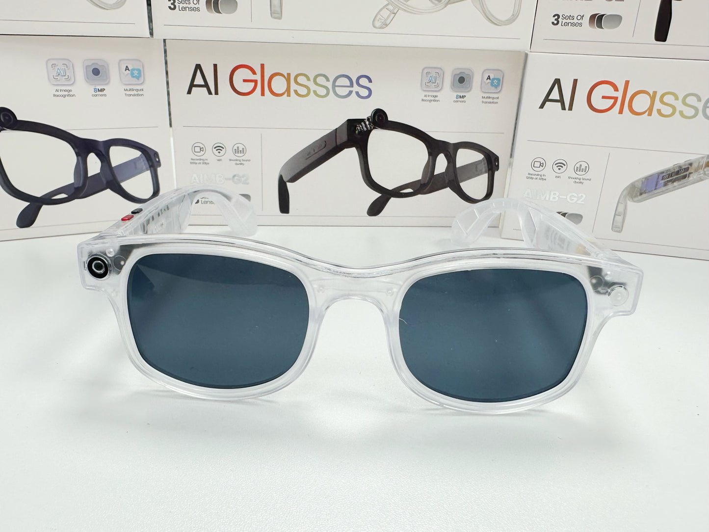 AI Glasses Smart Voice Video Audio Recording Bluetooth 8mp camera 800w pixels
